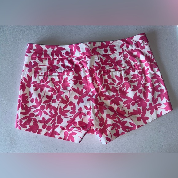 J. Crew Women's Chino Shorts 3" Size 4 Pink-White Floral Stretch EUC - Picture 2 of 7